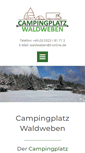 Mobile Screenshot of campingplatz-waldweben.de