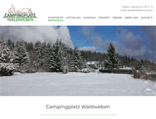 Tablet Screenshot of campingplatz-waldweben.de